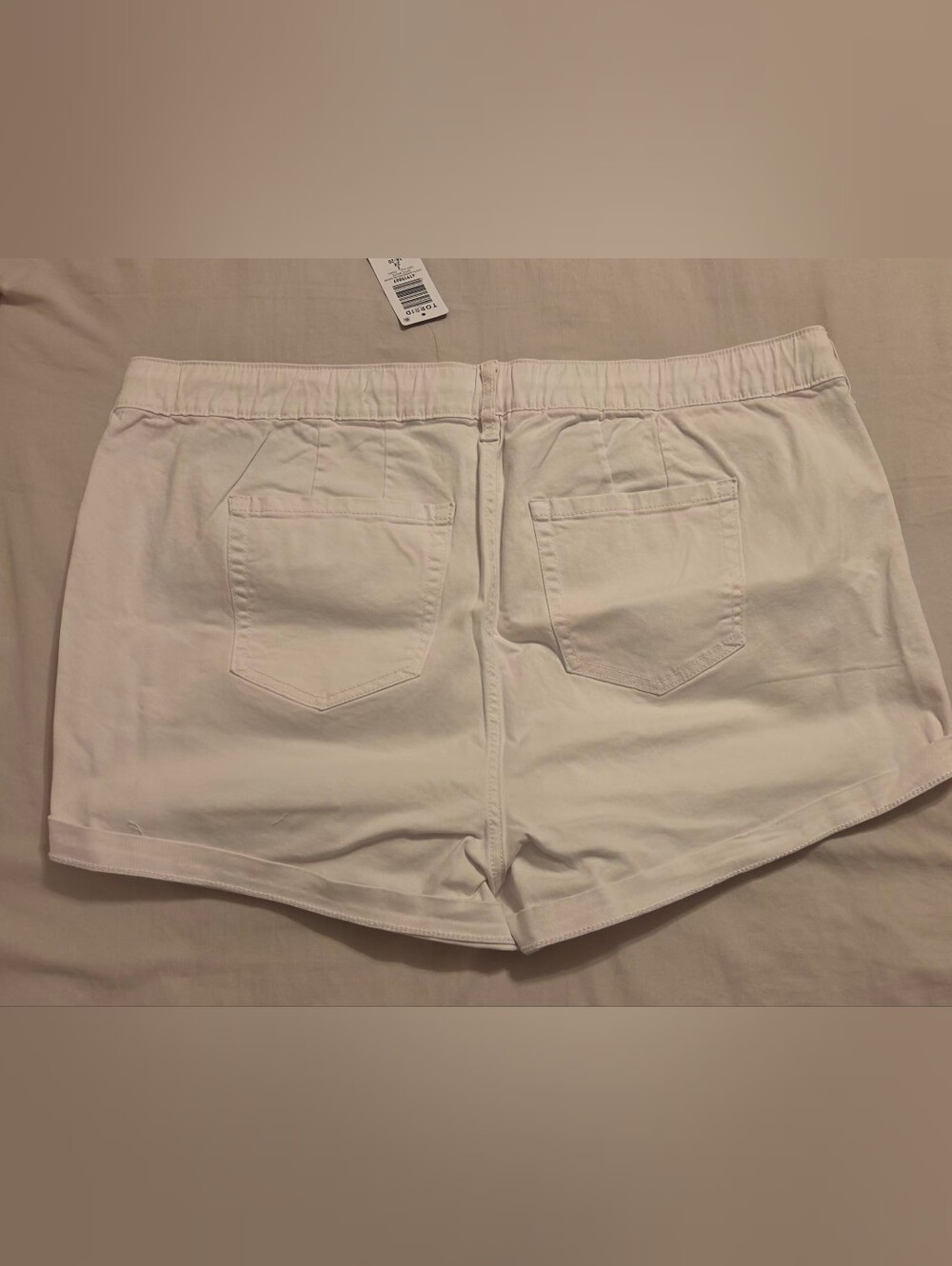 torrid White Drawstring Casual Athletic Shorts - Picture 4 of 4